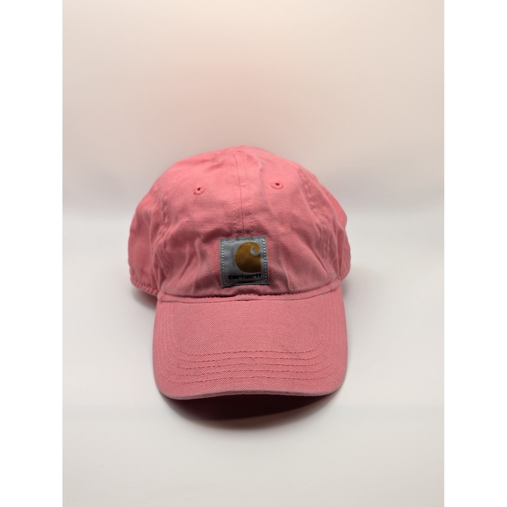 Carhartt Canvas Baseball Hat Kids OSFM Pink Excellent Logo Patch Workwear Cap